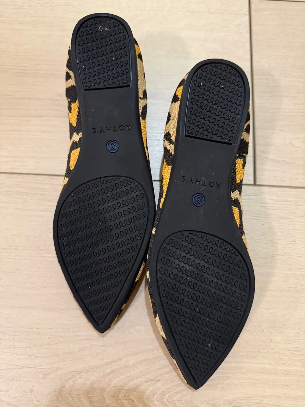 Rothy’s The Point Flats Leopard Print Size 6